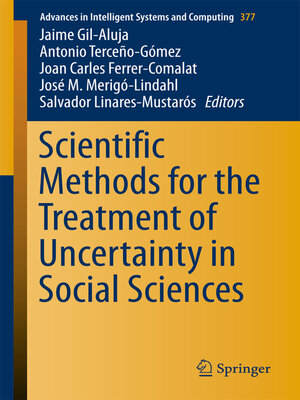 cover image of Scientific Methods for the Treatment of Uncertainty in Social Sciences